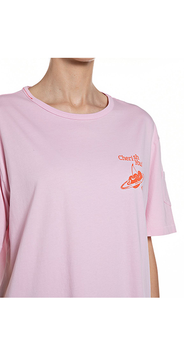 オーバーダイコットンジャージーTシャツ 詳細画像